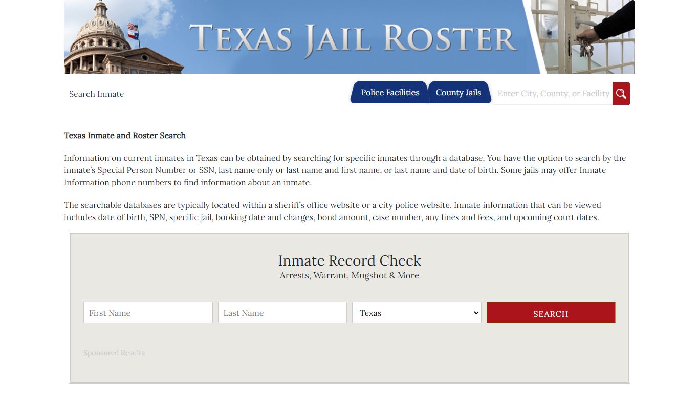 Frisco Arrests and Warrants | Jail Roster Search